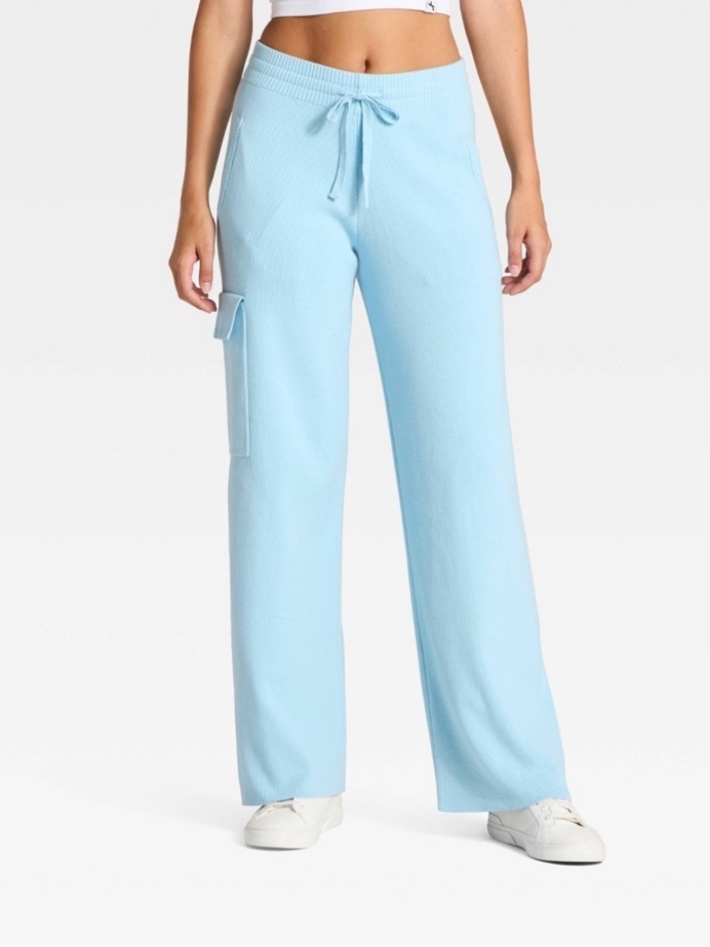 Women's High-Rise Sweater Cargo Pant - JoyLab™ Light Blue XL